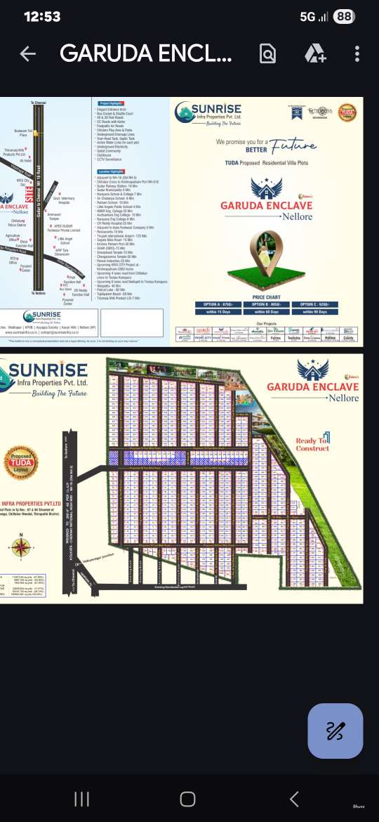 Garuda Enclave  Premium TUDA Proposed Residential Villa Plots in Gudur - PS0032
